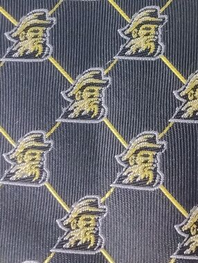 Appalachian State University Mountaineer Necktie Black & Gold Logo Men's Tie 58"